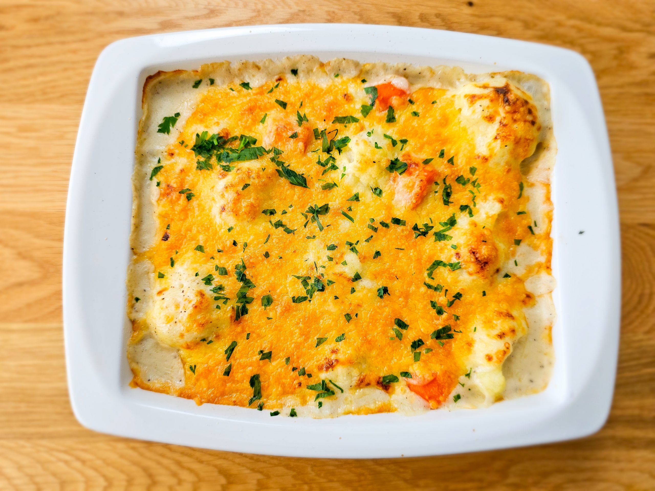 Blumenkohl-Möhren-Gratin