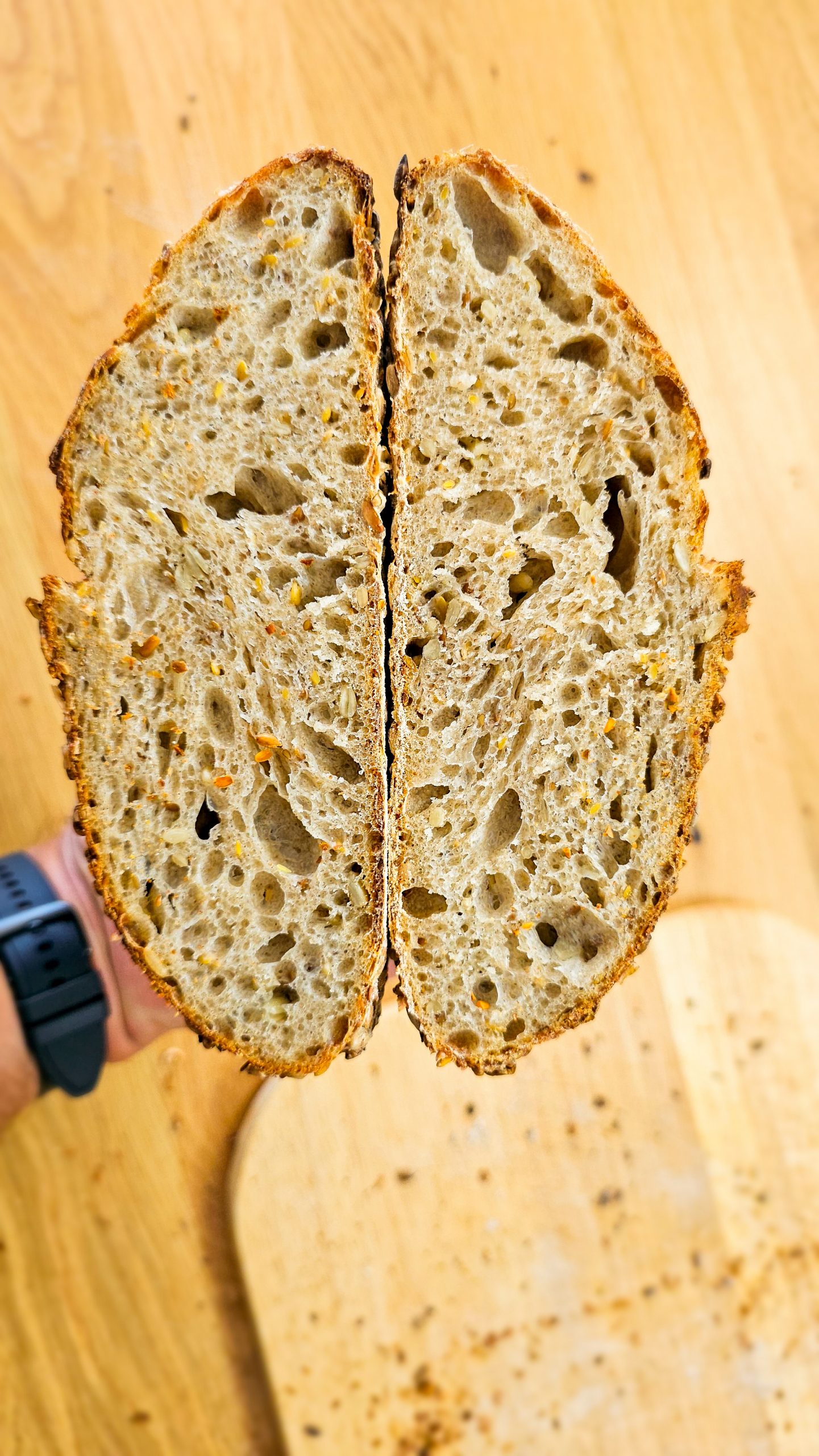 Mehrkornsauerteigbrot ohne Kneten